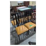 five vintage dining room chairs
