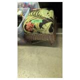 small wicker stool