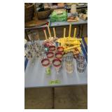 Christmas candles compotes glasses