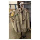 1960s beige Fringe jacket with belt size unknown