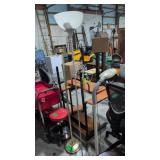 three floor lamps