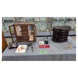 lot of costume jewelry watches jewelry boxes as