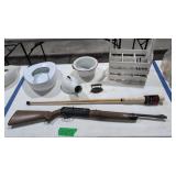 crosman BB gun beer tap agateware etc