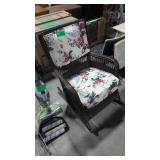 antique wicker rocker armchair