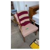 armchair with Afghan
