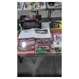 firefighting related books and toy fire truck