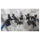 8 Lenox black cats various sizes