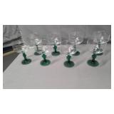 eight cactus pattern margarita glasses 6.25-in