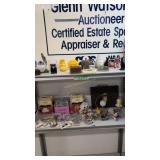 tissue boxes, figurines, items as shown