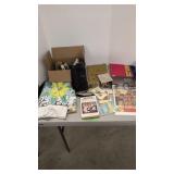 advertising items vintage tablecloths etc