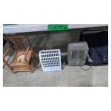 heaters potty chair suitcase located under table