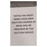 notice you must bring your own help for loading