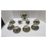 Bavarian Victorian Wildlife Tea Set, Six Cups