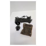 WWII ranger compass with pouch and helmet netting