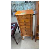 free standing jewelry box with costumes jewelry