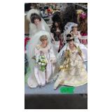 five collectors dolls