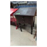 antique two-drawer sewing stand