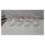 8 Halle Berry Christmas goblets 7 in tall by
