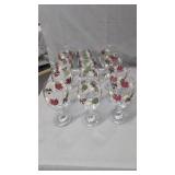 12 goblets 7 in tall Autumn leaves / fall leaves