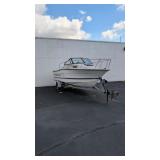 1997 trophy 20 ft boat with trailer