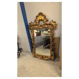 large ornate gold framed mirror 36 x 60