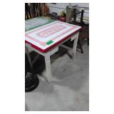 vintage porcelain top table with pull-out sides