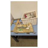 wicker basket blanket etc