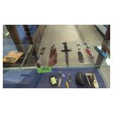 showcase lot of knives and pen knives