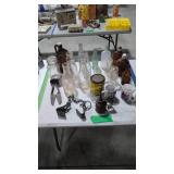 vintage items milk bottles oil can etc