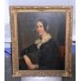19th c. Oil On Board - Female in Mourning Dress