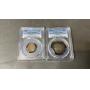 2pc 1858-1893 PCGS Genuine Coins w/ Half Dollar