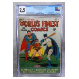 CGC 2.5 Worldï¿½s Finest Comics #3 1941 DC Comic