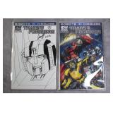 Griffith Signed & Sketched Transformers Comics