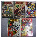 5pc The Avengers #42-65 Marvel Comic Books