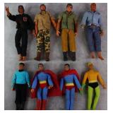 8pc 1970s Mego Action Figures w/ Star Trek