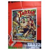 6pc 1951-1968 Tarzan Movie Posters w/ One-Sheets