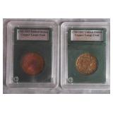 1820 & 1848 US Copper Large Cents