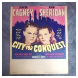 1940 City For Conquest Window Card Poster