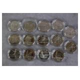 14pc Commemorative U.S. Half Dollars w/ Silver
