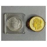 1887 Morgan Silver Dollar + Money Clip