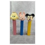 3pc Vtg Footless Pez Dispensers w/ Mickey Mouse
