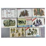 8pc Unused Military Model Kits w/ Aurora & DML