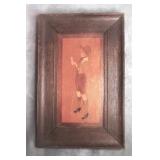 Antique Pyography Girl Scout Panel