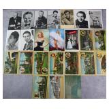 24pc 1940s-60s Movie Sar & Musicians Post Cards