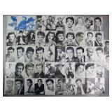52pc 1940s-60s Actor & Musician Exhibit Cards