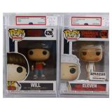 PSA 9 Stranger Things Will & Eleven Funko Pops