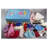 1958 Barbie Midge Dolls w/ Case & Outfits
