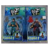 2pc NIP WWF Rock & Chyna Signed Figures