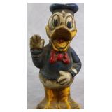 Vtg Cast Iron Donald Duck Coin Bank
