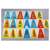 1967 Topps Football Crazy Pennant Insert Cards